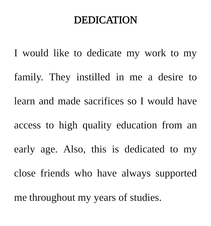 dedication in research group